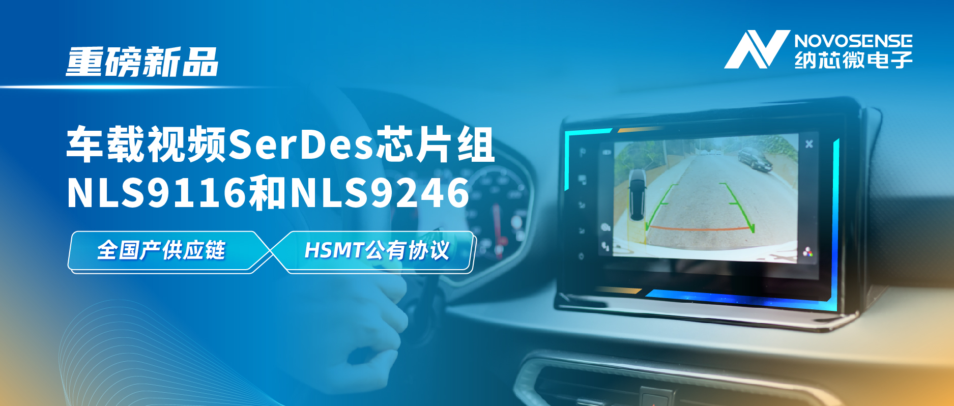 全国产供应链、完成HSMT芯片互联互通测试，hjc黄金城官网推出车载视频SerDes芯片组NLS9116和NLS9246